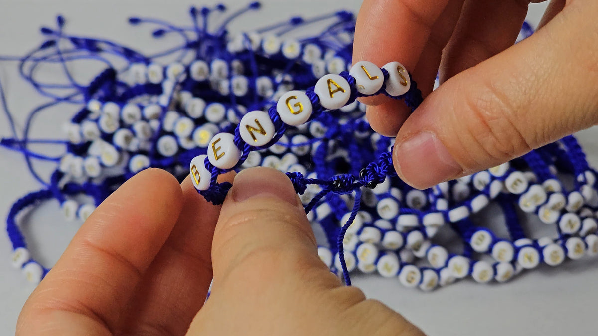 Custom Bulk Personalized Handmade Stickers and Bracelet Set For Cheerleaders, Teams, Birthdays Or Any Celebration